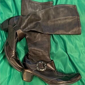 Dark Brown Knee-High Boots